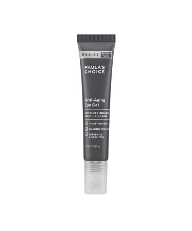 Paula's Choice RESIST Anti-Aging Eye Gel with Hyaluronic Acid, for Dark Circles, Puffy Eyes, Crow's Feet, Fine Lines & Wrinkles, 0.5 Ounce