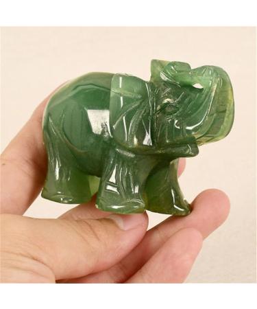 Handmade Carved Tangling Jade Elephant Gemstone Natural Crystal Figurine Good Luck Ornaments FZUGEDRLI (Color : White Stone) - Buy Online on SooperMarket.com