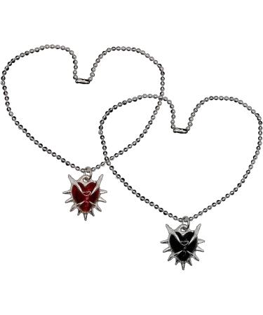 Handmade Love Shape Collarbone Chain for Women & Girls | Adjustable Black Thorn Heart Choker Jewelry - Oralgo - Buy Online on SooperMarket.com