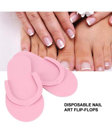 KENANLAN 12 Pairs Spa Slippers 3mm Disposable Flip Flops Foam Pedicure Flip Flops Portable Slippers for Hotel Home Nail Salon Guests Order in Pink - Buy Online on SooperMarket.com