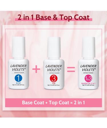 Lavender Violets 12Pcs Dip Powder Nail Kit - 6 Colors French Pink Dipping Powder System with Base, Top Coat & Activator for Manicure at Home - Buy Online on SooperMarket.com