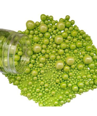 Edible Green Pearl Sugar Sprinkles 120g | Cake Decoration for Birthday Halloween Thanksgiving Christmas & Parties - Buy Online on SooperMarket.com