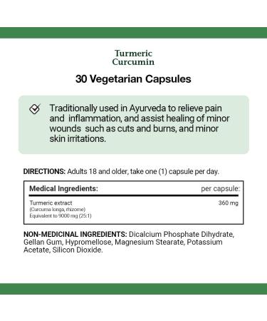 Nature's Bounty Ultra Strength Vegetarian Turmeric 9000mg Herbal Health Supplement Anti-inflammatory to Help Relieve Joint Pain 30 Capsules - Buy Online on SooperMarket.com