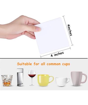 12PCS White 4x4 Ceramic Tiles for Coasters - DIY Craft, Ready-to-Paint Unglazed Ceramics - Buy Online on SooperMarket.com