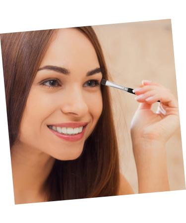 Baluue 12 Pcs Flat Eyebrow Brush Eyeliner Brush Cosmetics Tool Flat Concealer Brush Artificial Fiber Black - Buy Online on SooperMarket.com