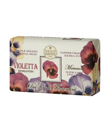 Nesti Dante Triple Milled Sweet Violet Soap | 8.8oz - Premium Italian Vegan Soap for Luxurious Skin Care - Buy Online on SooperMarket.com