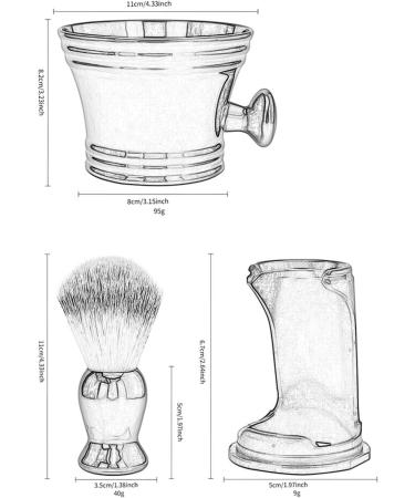 Magidal Cleaning Bowl & Razor Brush Set - Premium Hairdressing Tools Nylon Bristles Perfect Gift for Salon Professionals On-the-Go Shaving Mug in White - Buy Online on SooperMarket.com
