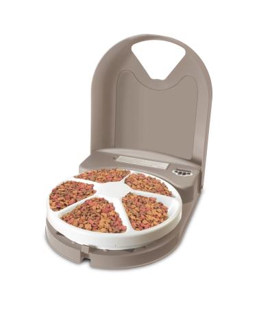 PetSafe 5 Meal Dog Food Dispenser - Storage for Up to 5 Cups of Kibble or Treats of Any Size - Tray Automatically Rotates According to User Programming to Deliver Pre-Planned Meals at Precise Times