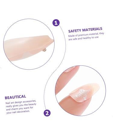 Gogogmee 1 Set Nail Patch Fake Nails with Glue French Decor Nails Decoration Nail Embellishments False Nails with Glue Nail Decals Nail Salon Supplies Sticker Plastic Full Coverage X4 Pink - Buy Online on SooperMarket.com