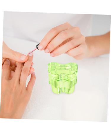 HAPINARY Nail Art Liquid Holder with cover tool manicure glass nail dish cup bracket nail art dish plate cup thicken nail dish with lid glass nail art cup Nail supplies Nail Manicure Tools 7x5.6cm Green - Buy Online on SooperMarket.com