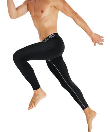 TELALEO Men's Compression Pants 4 Pack - Large Size | Sports Tights for Workout, Running, and Performance | Athletic Baselayer Leggings in Black - Buy Online on SooperMarket.com