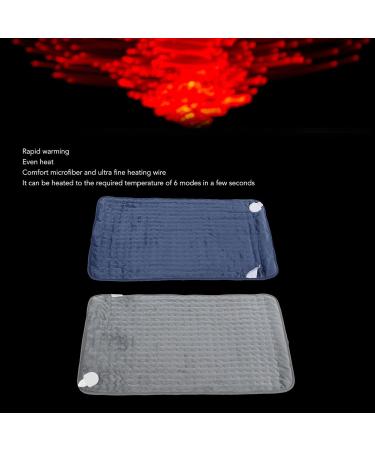 Plplaaoo Electric Heating Blanket - 6 Heat Settings for Cramps & Pain Relief | Underbed Thermal Blanket | Gray - Perfect for Winter - Buy Online on SooperMarket.com
