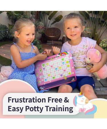 Potty Training Magnetic Reward Chart for Girls - Unicorn Theme with Multicolored Stickers - Buy Online on SooperMarket.com