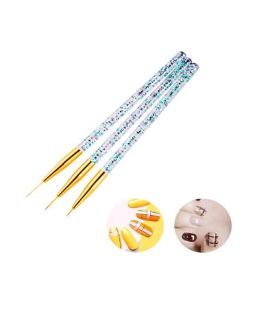 Lwtose 2pc Ombre Nail Brush Set - Nail Art Painting Pen for UV Gel Polish & Rhinestone Creations - Golden Color Gradient - Buy Online on SooperMarket.com