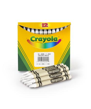 Crayola Crayons White Single Color Crayon Refill 12 Count Bulk Crayons School Supplies