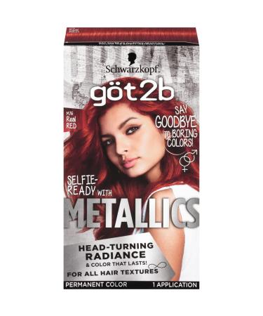 Got2b Metallic Permanent Hair Color M76 Real Red