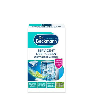Dr. Beckmann Service-it Deep Clean Dishwasher Cleaner | Hygienically cleans and removes bad odours | Incl. wet wipe | 75 g
