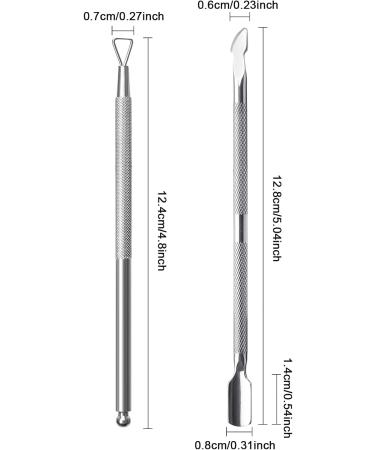Fishing Fun Cuticle Pusher Set Stainless Steel Manicure Pedicure Tool | Double End for Gel Nail Polish Removal | Fingernails and Toenails Care - Buy Online on SooperMarket.com