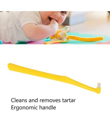 5PCS Soft Tufted Interdental Toothbrush Set - Compact Round Head Denture Brush for Braces & Dental Implants - Yellow - Buy Online on SooperMarket.com