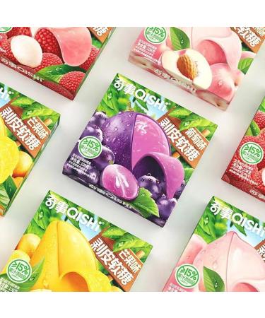 Peeled fruit juice gummies 108g/box lychee mango grape flavored soft candy delicious fudge chewing candy healthy candy wedding candies casual desserts dim sum snacks gift pack (Mixed Flavors 8box) Mixed Flavors 8box - Buy Online on SooperMarket.com