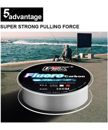 Buy MeevrGrgrgr Fluorbon Fabric Fishing Cord - Clear Fluor Coated Fast Sinking Freshwater & Saltwater 3.5-0.30mm 15.71LB International Shipping Available - Buy Online on SooperMarket.com