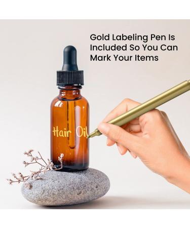 Amber Glass Dropper Bottles 1oz - Pack of 12 for Essential Oils and Serum - Buy Online on SooperMarket.com