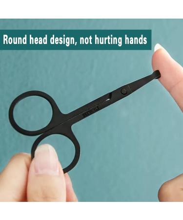 Bartscher Men's Nasal & Ear Hair Scissors - Rounded Tip Stainless Steel Grooming Tool - Buy Online on SooperMarket.com