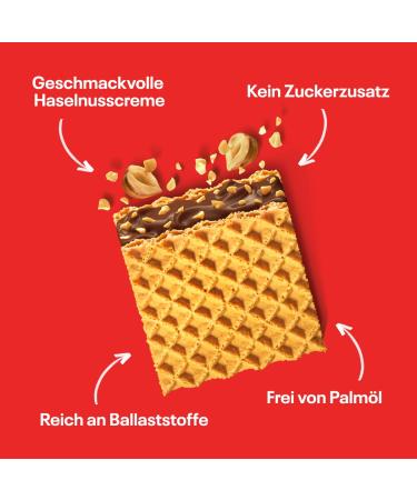 NEOH Low Carb Hazelnut Chocolate Waffles - No Added Sugar - 8x11g Crunchy Delight - Ideal Low-Carb Snack - Buy Online on SooperMarket.com