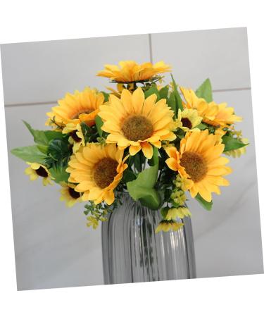 Zerodeko 2pcs 4 Artificial Sunflower Bouquet Simulation Flower Premium Material Yellow Sunflowers Decor Silk Sunflowers Artificial Flower Bouquet Fake Sunflower Props - Buy Online on SooperMarket.com