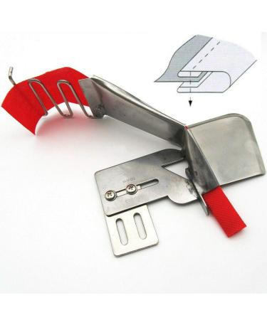 YICBOR Sewing Machine Double Fold Clean Finish Top & Bottom Binding Binder Attachment (1-1/2- 3/8) 1-1/2-- 3/8
