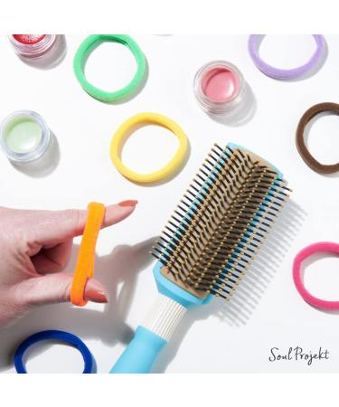 Soul Project Hair Ties - 50 Pack No Metal Elastic Bands for All Hair Types Perfect for Ponytails Buns School Gym & Work | Multi-Color 8mm Hair Accessories for Girls & Women - Buy Online on SooperMarket.com