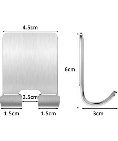 Boxing Razor Bracket Shower | Multi-Purpose Stainless Steel Hooks for Bathroom & Kitchen | Self-Adhesive No Drilling Towel Holder - 2 Piece Set - Buy Online on SooperMarket.com