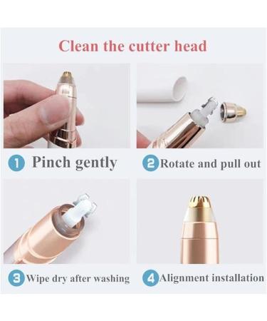 Electric Eyebrow Trimmer for Women - Painless Face Hair Remover & Eyebrow Razor with Comb - Perfect for Mustache & Chin Hair (White) - Buy Online on SooperMarket.com