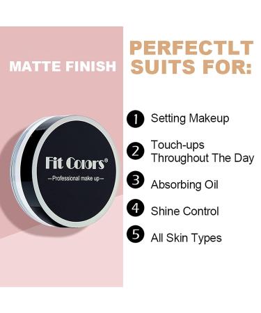 Oil Control Translucent Loose Face Powder - Lightweight Natural Finish - 0.35 Oz/10g (02 Pink) - Buy Online on SooperMarket.com