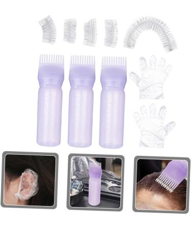 Mikinona 1 Set Hair Dye Bottle with Comb Hair Applicator Tool Hair Dye Tools Salon Hair Empty Lip Gloss Tubes Hair Coloring Kit Hair Coloring Tools Kit DIY Hair Dye Kit Plastic Purple 6.9x4.8cm Purple - Buy Online on SooperMarket.com