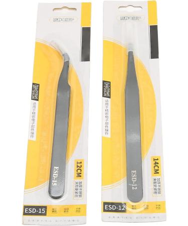 Premium Stainless Steel Tweezers Set - 4 Precision Polishing Antistatic Tweezers for Beauty & Personal Care - Buy Online on SooperMarket.com