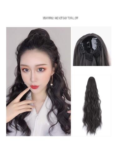 Bubble Wig Ponytail - Short Strappy Lantern Twist Double Ponytail for Women | Dark Brown Clip-In Hair Piece - Buy Online on SooperMarket.com