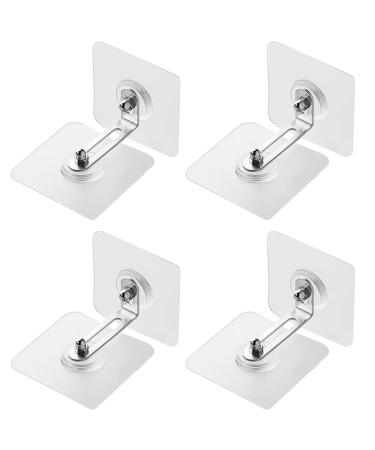 Kioiner 4 Pairs Furniture Wall Anchors Adhesive Adjustable Furniture Anchors for Securing Bookshelf Dresser Cupboard Cabinet Anti Tip Furniture Straps for Pet Baby Proofing Child Safety (Type A)