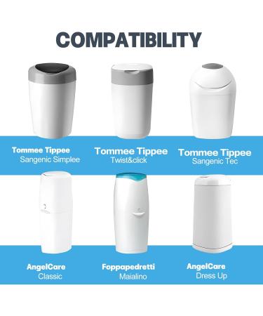 9 Pieces Diaper Pail Refill Film Packs - Compatible with Angelcare & Litter Licke | International Shipping - Buy Online on SooperMarket.com