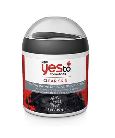 Yes To Tomatoes Detoxifying Charcoal DIY Powder-To-Clay Mask - 1oz | Detox & Clean Skin for All Skin Types | International Shipping Available - Buy Online on SooperMarket.com