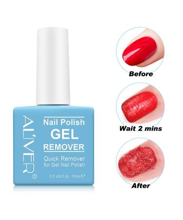 Gel Polish Remover 15ml - Quick, Clean, and Harmless Soak-Off Gel Nail Polish Remover - Easy to Use, Gentle on Nails - Buy Online on SooperMarket.com