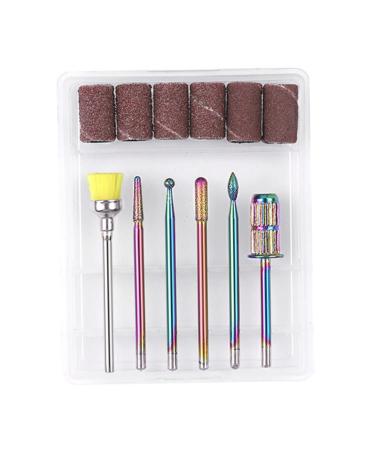 Sosoport 1 Set Nail Polisher Professional Nail Drill Nail Drill Bit Nail Drill Sanding Bands Nail Grinding Head Nail Sand Bands Nail Tools Stainless Steel. Silicone. Quartz. Ceramics 7.1x5.7cm As Shown