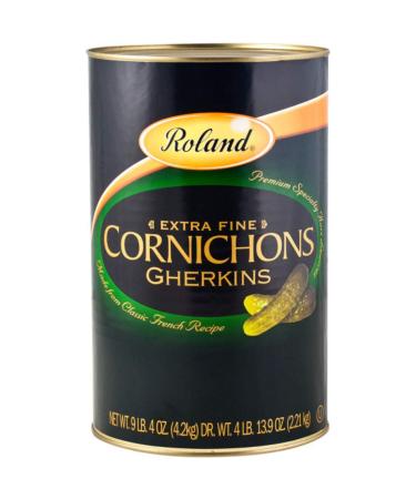 Roland Foods Premium Quality Small Cornichons, Specialty Imported Food, 4.1-Liter Can