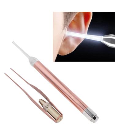 Rose Gold Ear Cleaning Kit with Light | Visible Ear Wax Removal Tool with Storage Box | Full Polishing | Ear Spoon for Gentle Ear Cleaning - Buy Online on SooperMarket.com