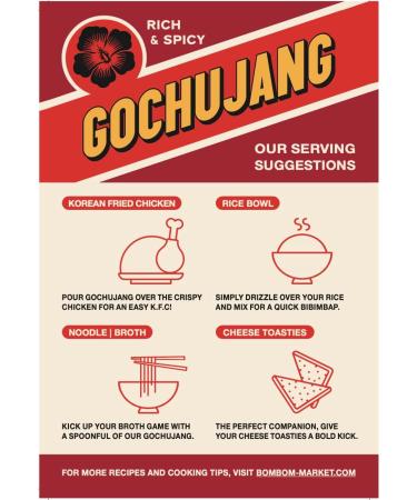 Bombom Gochujang Hot Pepper Paste Korean Chili Paste 220g Chilli & Hot Pepper Sauce - Buy Online on SooperMarket.com