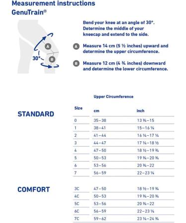 Bauerfeind Genutrain Comfort Knee Brace - Unisex Support for Injury Recovery Gonarthrosis & Arthritis | Size 6c No Silicone Edge - International Shipping Available - Buy Online on SooperMarket.com