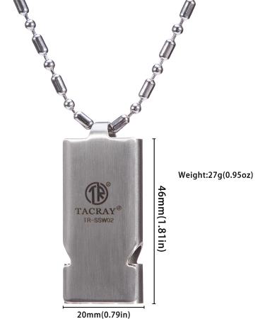 TACRAY Emergency Whistle Survival Loud | Three-Tube Silver Whistle for Safety, Survival, Hiking, Camping, Child Safety, Pets Training - Buy Online on SooperMarket.com