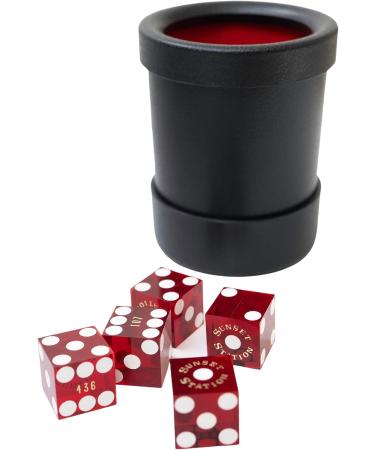 Genuine Las Vegas Casino Dice Set of 20 with 4 Dice Cups | Red, Green, Blue & Purple Dice | Bicast Leather Cups | Perfect for Liars Dice, Yahtzee, Farkle & Casino Nights - Buy Online on SooperMarket.com