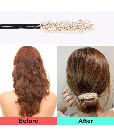 DIY Hair Bun Maker - Elegant Bendable Styling Tool for Easy Hairstyles - Magic Hair Accessory (White) - Buy Online on SooperMarket.com