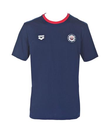Arena Standard Official USA Swimming National Team Unisex T-Shirt Medium Navy - Red